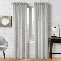 Gladstone Dual Header Curtain Panel Window Dressing 52 x 84 in Silver