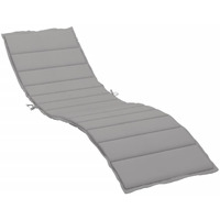 vidaXL Sun Lounger Cushion Gray 78.7"x19.7"x1.2" Fabric