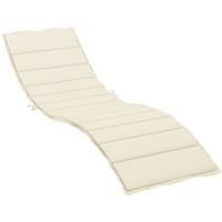 vidaXL Sun Lounger Cushion Cream 78.7"x27.6"x1.2" Fabric