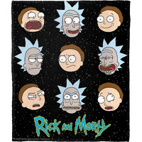 Rick & Morty, Talking Heads Aggretsuko Comics Silk Touch Throw Blanket, 50" x 60"(D0102HARD5V.)