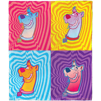 Scooby Doo, Scooby Geometrics Aggretsuko Comics Silk Touch Throw Blanket, 50" x 60"(D0102HARDYG.)