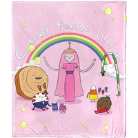 Adventure Time, Candy People Unite Aggretsuko Comics Silk Touch Throw Blanket, 50" x 60"(D0102HAR6IG.)