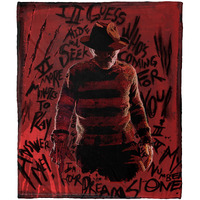Nightmare on Elm Street, Freddy's Claw Aggretsuko Comics Silk Touch Throw Blanket, 50" x 60"(D0102HARDNV.)