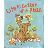 Scooby Doo, Pizza is Life Aggretsuko Comics Silk Touch Throw Blanket, 50" x 60"(D0102HARD6A.)