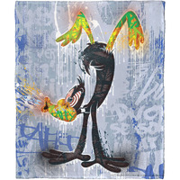Looney Tunes, Daffy Handstand Aggretsuko Comics Silk Touch Throw Blanket, 50" x 60"(D0102HARYWG.)