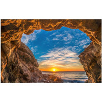 Nature Cave Wall Tapestry Bedroom Hotel Restaurant Decorative Backdrop Beach Landscape Tapestry, 51x70 inch