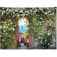 Rose Wall Tapestry Bedroom Oil Painting Tapestry Rental Decorative Wall Tapestry, 29x39 inch