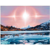 Sunrise Backdrop Tapestry Landscape Bedroom Decorative Wall Tapestry Room Bedside Tapestry Painting Wall Art, 43x59 inch
