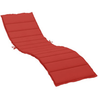 vidaXL Sun Lounger Cushion Red 78.7"x19.7"x1.2" Fabric
