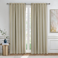 Baxter Back Tab Curtain Panel Window Dressing 52 x 84 in Oatmeal