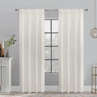 Mulberry Dual Header Curtain Panel Window Dressing 54 x 95 in White