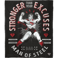 Superman, Stronger Than Excuses Aggretsuko Comics Silk Touch Throw Blanket, 50" x 60"(D0102HARDDW.)