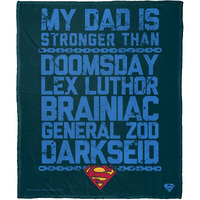 Superman, Strongest Dad Aggretsuko Comics Silk Touch Throw Blanket, 50" x 60"(D0102HARDM7.)