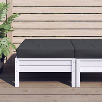 vidaXL Floor Pallet Cushion 23.6"x23.6"x2.4" Black Fabric