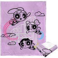 WB  POWERPUFF gIRLS, Flying high, Silk Touch Throw Blanket, 50x60(D0102H21gV7)