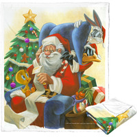 Warner Bros Looney Tunes Silk Touch Throw Blanket, 50 x 60, check it Twice(D0102H21QLg)