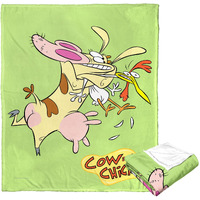cartoon Networks cow and chicken Silk Touch Throw Blanket, 50 x 60, Strange Siblings(D0102H21L7W)