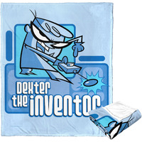 cartoon Networks Dexters Laboratory Silk Touch Throw Blanket, 50 x 60, Dexter the Inventor(D0102H21QDW)