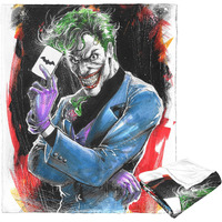 Dc comics Batman Silk Touch Throw Blanket, 50 x 60, The Mad clown(D0102H212K7)