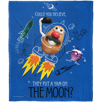 Hasbro Potato Head Silk Touch Throw Blanket, 50 x 60, A Yam on the Moon(D0102H21L1V)