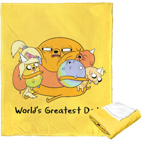Adventure Time Silk Touch Throw Blanket, 50 x 60, Worlds greatest Dad(D0102H21gFU)