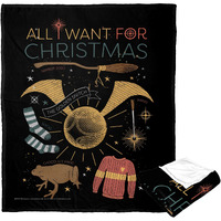 Harry Potter Silk Touch Throw Blanket, 50 x 60, All I Want For christmas(D0102H21LMA)