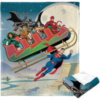 Dc comics Justice League Silk Touch Throw Blanket, 50 x 60, Super Sleigh(D0102H21LYV)