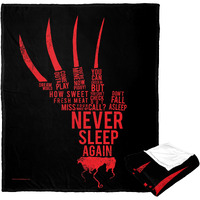 A Nightmare on Elm Street Silk Touch Throw Blanket, 50 x 60, Freddy Quotes(D0102H21QSU)