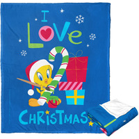 Warner Bros Looney Tunes Silk Touch Throw Blanket, 50 x 60, I Love christmas(D0102H21L5U)