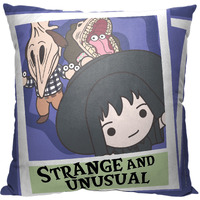 WB-Beetlejuice, Strange Selfie Printed Throw Pillow, 18"x18"