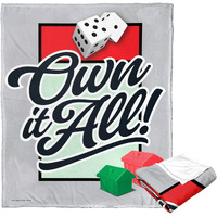 Hasbro Monopoly Silk Touch Throw Blanket, 50 x 60, Own It All(D0102H21LYA)