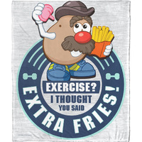 Hasbro Potato Head Silk Touch Throw Blanket, 50 x 60, Exercise Extra Fries(D0102H21LWg)