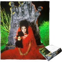 Beetlejuice Silk Touch Throw Blanket, 50 x 60, Here Lies Beetlejuice(D0102H21LBg)