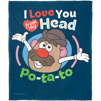 Hasbro Potato Head Silk Touch Throw Blanket, 50 x 60, Head to Po-ta-toe(D0102H21QFW)