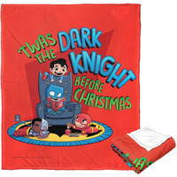 Dc comics Justice League Silk Touch Throw Blanket, 50 x 60, Dark Knight Before christmas(D0102H21L6U)