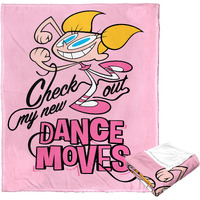 cartoon Networks Dexters Laboratory Silk Touch Throw Blanket, 50 x 60, check Out My Dance Moves(D0102H21QWW)