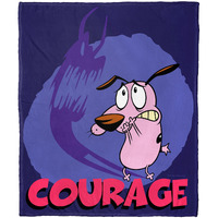 cartoon Networks courage the cowardly Dog Silk Touch Throw Blanket, 50 x 60, Face Your Fears(D0102H21QBV)