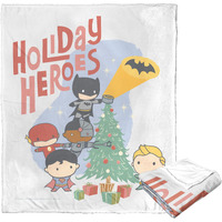 Dc comics Justice League Silk Touch Throw Blanket, 50 x 60, Holiday Heroes(D0102H21LPW)