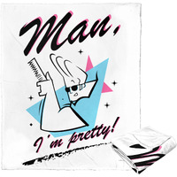 cartoon Networks Johnny Bravo Silk Touch Throw Blanket, 50 x 60, Man Im Pretty(D0102H21QcY)