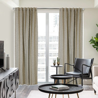 Galati Room Darkening Dual Header Curtain Panel 52 x 84 in Linen