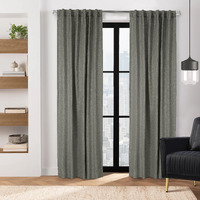 Galati Room Darkening Dual Header Curtain Panel 52 x 84 in Charcoal