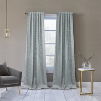 Denver Blackout Dual Header Curtain Panel 52 x 84 in Silver