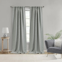 Birmingham Room Darkening Dual Header Curtain Panel 52 x 95 in Silver
