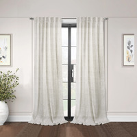 Austin Light Filtering Dual Header Curtain Panel 52 x 95 in Linen