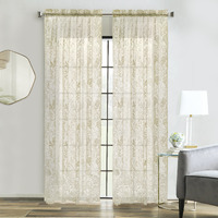 Limoges Sheer Rod Pocket Curtain Panel 55 x 63 in Ivory