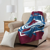 Avalanche OFFIcIAL NHL Run Micro Raschel Throw Blanket 46 x 60(D0102H94TIY)