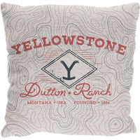 Yellowstone Topo Map 20" Jacquard Pillow