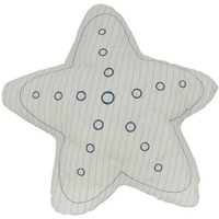 Set of Two White 3D Starfish Throw Pillows