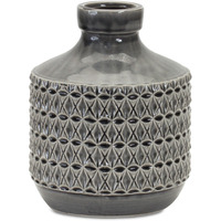 10 Terracotta Black geometric Round Table vase