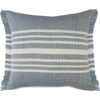 24 X 24 Blue Zippered coastal Indoor Outdoor Throw Pillow